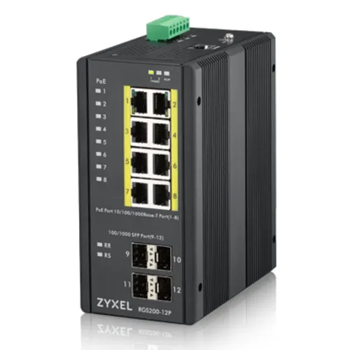 Коммутатор Zyxel RGS200-12P-ZZ0101F (1000 Base-TX (1000 мбит/с), 4 SFP порта) Коммутатор Zyxel RGS200-12P-ZZ0101F (1000 Base-TX (1000 мбит/с), 4 SFP порта)