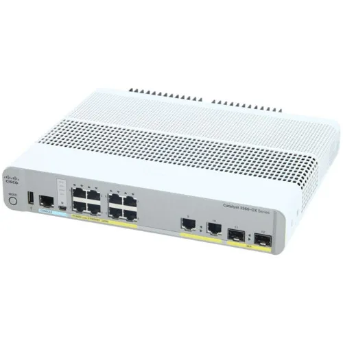 Коммутатор Cisco Catalyst 3560-CX 8PC-S WS-C3560CX-8PC-S (1000 Base-TX (1000 мбит/с), 2 SFP порта)