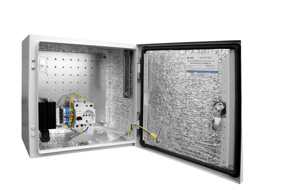Шкаф ЭКОНОМ уличный всепогодный настенный укомплектованный (В500 × Ш500 × Г250),комплектация T2-IP66