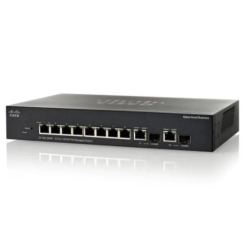 Коммутатор Cisco Small Business SF302-08MP SRW208MP-K9-EU (100 Base-TX (100 мбит/с)) Коммутатор Cisco Small Business SF302-08MP SRW208MP-K9-EU (100 Base-TX (100 мбит/с))