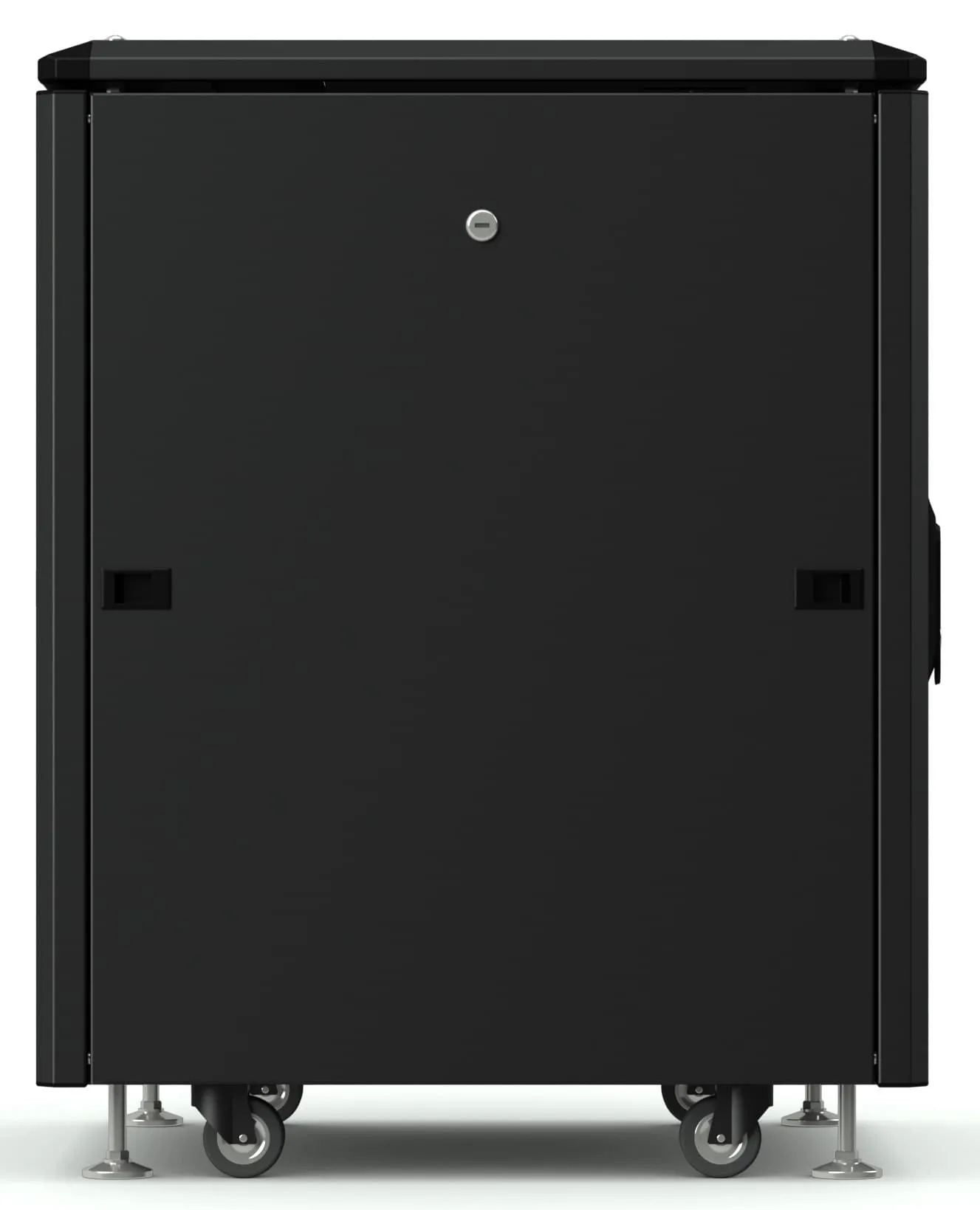 RUSRACK напольный 12U 600х600 черный, перф. дверь RUSRACK напольный 12U 600х600 черный, перф. дверь