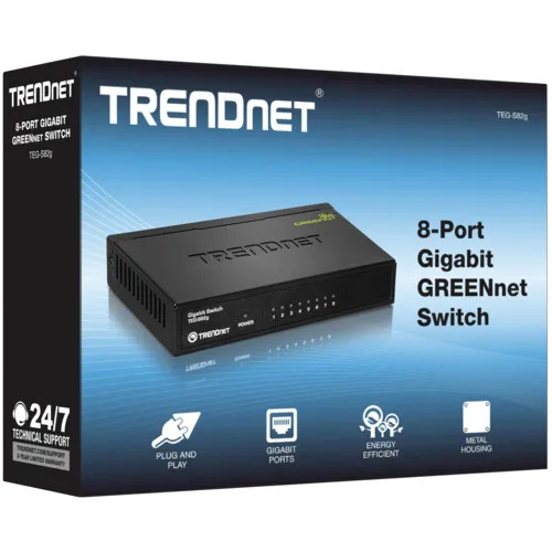 Коммутатор TrendNet TEG-S82g RTL (1000 Base-TX (1000 мбит/с), Без SFP портов) Коммутатор TrendNet TEG-S82g RTL (1000 Base-TX (1000 мбит/с), Без SFP портов)