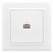 Минск Розетка RJ-45 1-местная СП  белая EKF