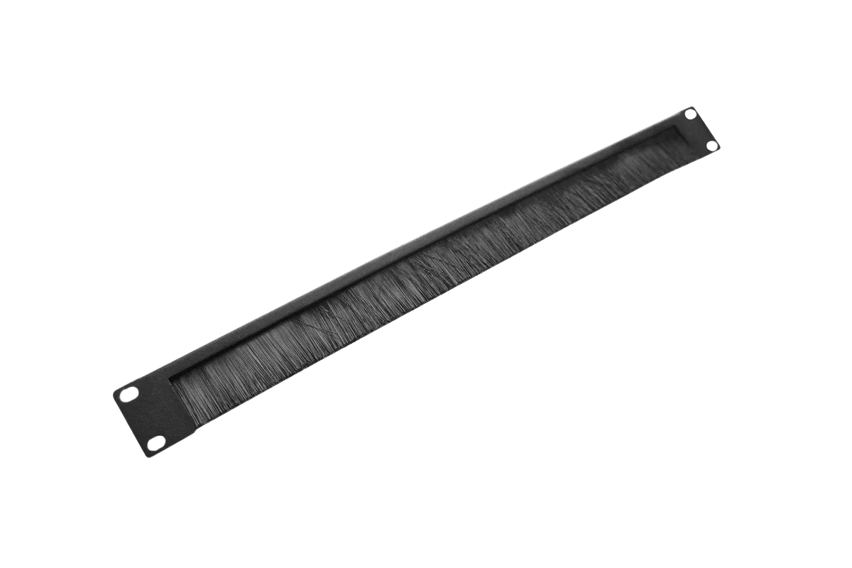 Горизонтальный кабельный органайзер со щёткой, 19" 1U