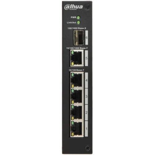 Коммутатор Dahua DH-PFS3106-4T (100 Base-TX (100 мбит/с), 1 SFP порт)