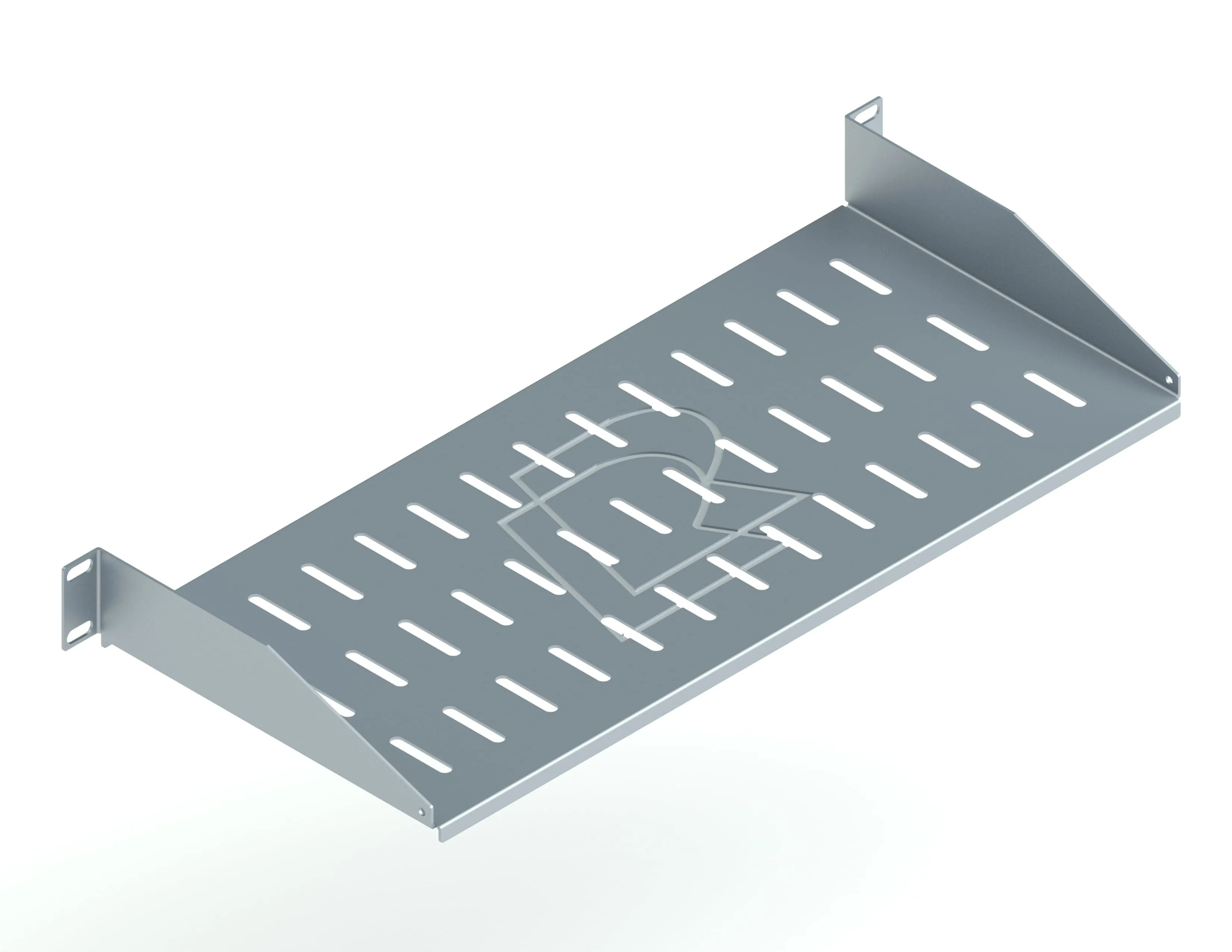 Консольная полка глубина 200 мм, серая RUSRACK