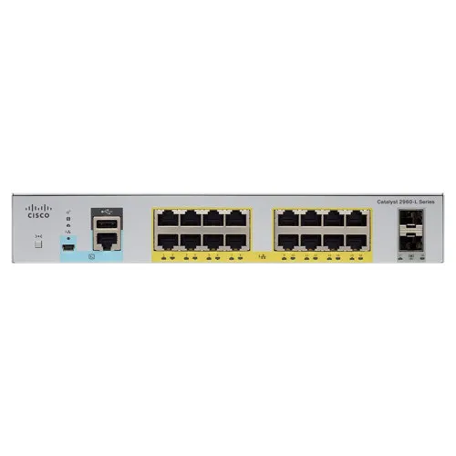 Коммутатор Cisco Catalyst 2960L 16TS-LL WS-C2960L-16TS-LL (1000 Base-TX (1000 мбит/с), 2 SFP порта)