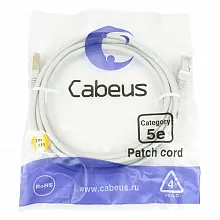 Патч-корд медный Cabeus PC-FTP-RJ45-Cat.5e-3m 19" кабель 5e  серый