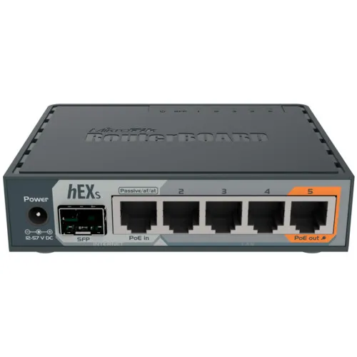 Маршрутизатор Mikrotik hEX S RB760IGS (10/100/1000 Base-TX (1000 мбит/с))