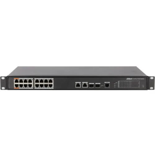 Коммутатор Trassir TR-NS2218-240-16POE (100 Base-TX (100 мбит/с), 2 SFP порта)