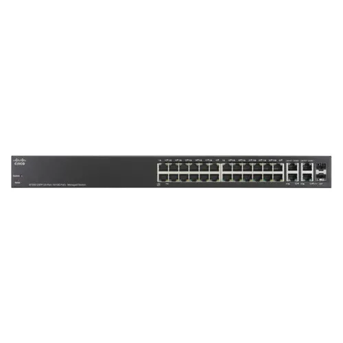 Коммутатор Cisco SF350-24MP-K9-EU (100 Base-TX (100 мбит/с), 2 SFP порта)