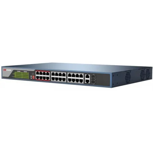 Коммутатор Hikvision DS-3E0326P-E(B) (100 Base-TX (100 мбит/с), 2 SFP порта)