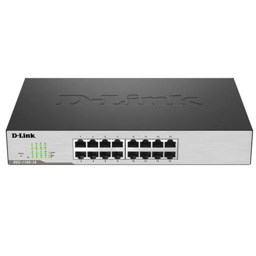 Коммутатор D-link DGS-1100-16/B2A (1000 Base-TX (1000 мбит/с), Без SFP портов)