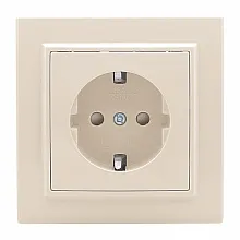 Минск Розетка 1-мест. СП с/з 16А бежевый с защ. штор. EKF