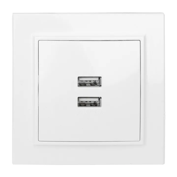 Минск Розетка USB 2-мест. СП 2,1А  бел.  EKF
