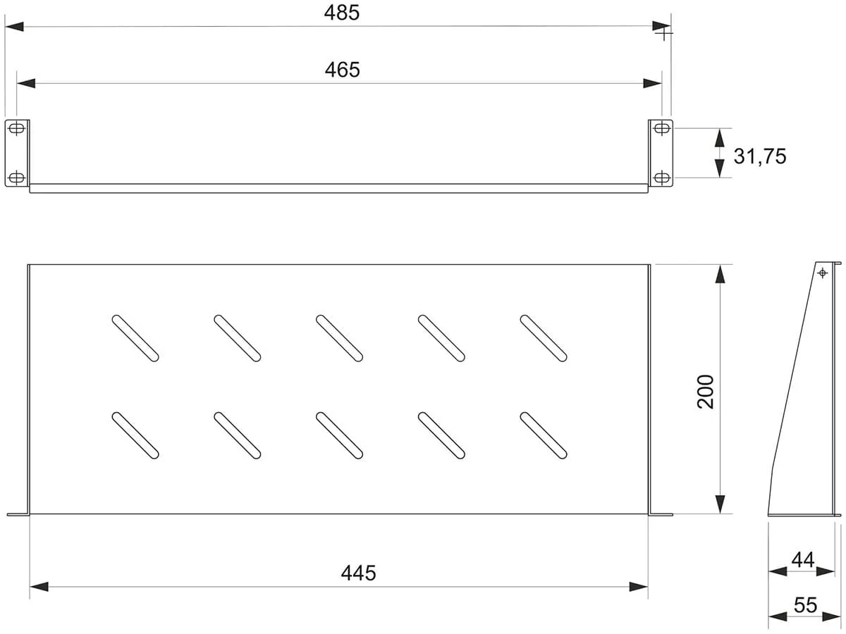 Cabeus SH-J017-1U-200-BK
