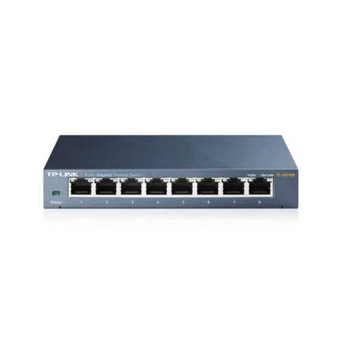 Коммутатор TP-Link TL-SG108 (1000 Base-TX (1000 мбит/с), Без SFP портов)