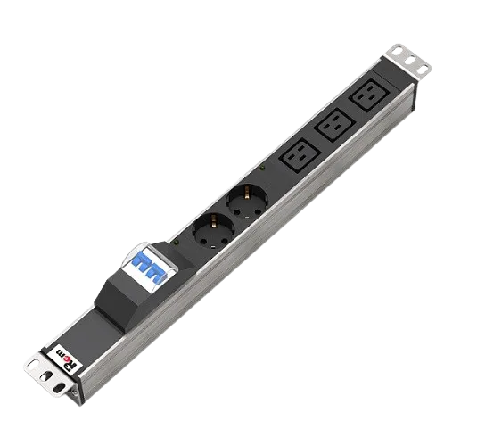 Блок розеток Rem-32 с авт., инд., 2 Sсhuko, 3 IEC 60320 C19, 32А, алюм., 19", колодка Блок розеток Rem-32 с авт., инд., 2 Sсhuko, 3 IEC 60320 C19, 32А, алюм., 19", колодка