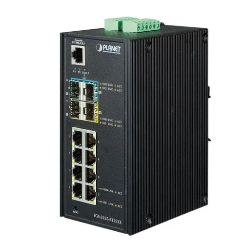 Коммутатор Planet IGS-5225-8T2S2X (1000 Base-TX (1000 мбит/с), 4 SFP порта)