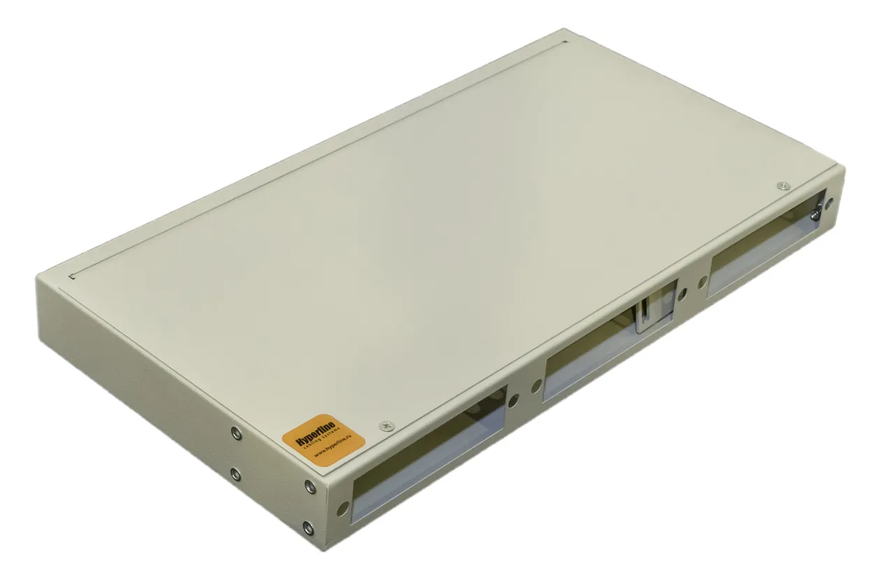 Hyperline FO-19R-1U-3xSLT-W140H42-24UN-GY