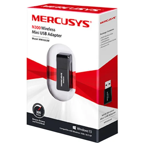 Аксессуар для сетевого оборудования Mercusys MW300UM (Wi-Fi USB-адаптер)