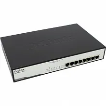 Коммутатор D-link DGS-1008MP/B1A (1000 Base-TX (1000 мбит/с), Без SFP портов)