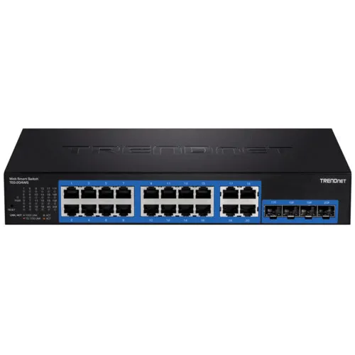 Коммутатор TrendNet TEG-204WS (1000 Base-TX (1000 мбит/с), 4 SFP порта) Коммутатор TrendNet TEG-204WS (1000 Base-TX (1000 мбит/с), 4 SFP порта)