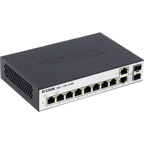 Коммутатор D-link DGS-1100-10/ME/A (1000 Base-TX (1000 мбит/с), 2 SFP порта)