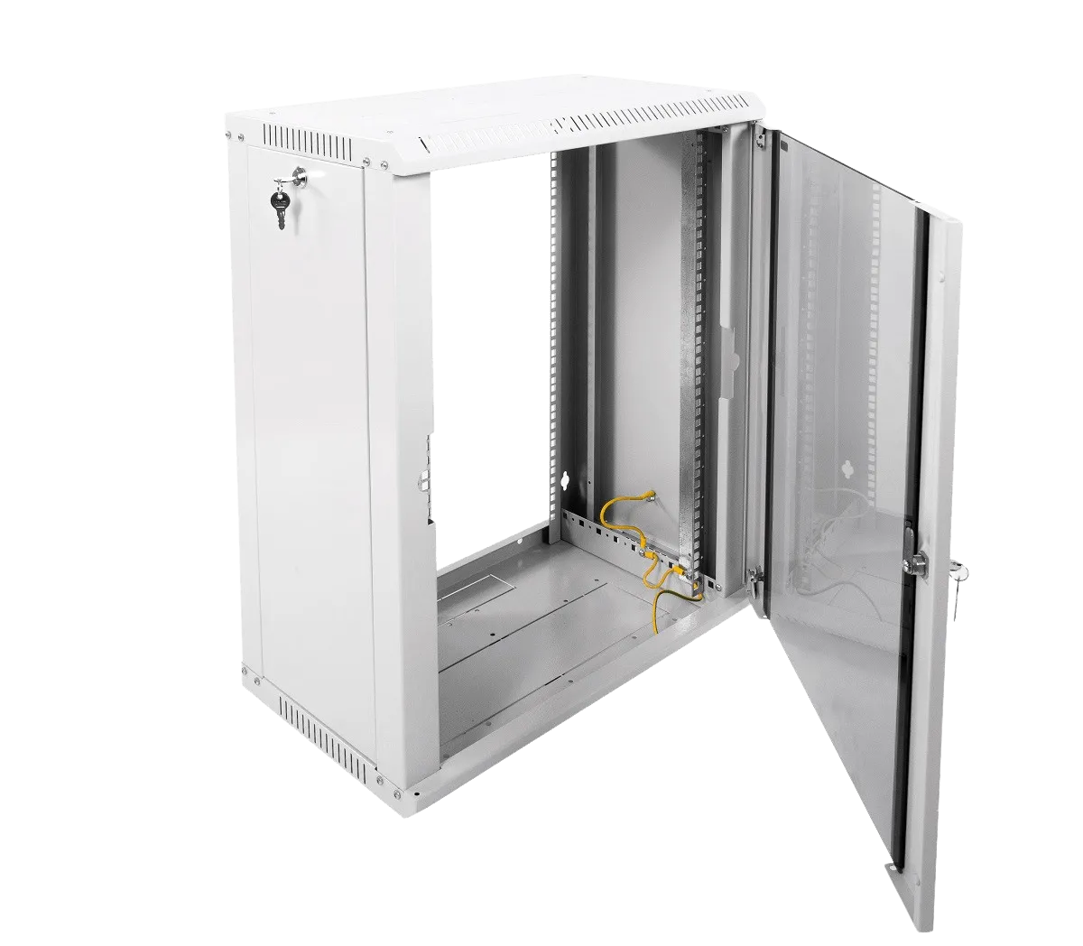 Шкаф телекоммуникационный настенный разборный ЭКОНОМ 15U (600 × 350) дверь стекло