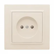 Минск Розетка 1-мест. СП б/з 10 А с защ. штор. бежевый EKF