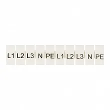 Маркеры для JXB-ST 6 с символами "L1, L2, L3, N, PE" (10 шт.) EKF
