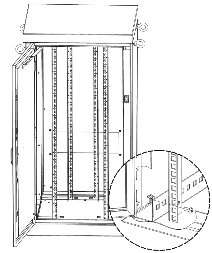 Комплект вертикальных юнитовых направляющих (2 шт) для шкафов серии ШРН высотой 12U