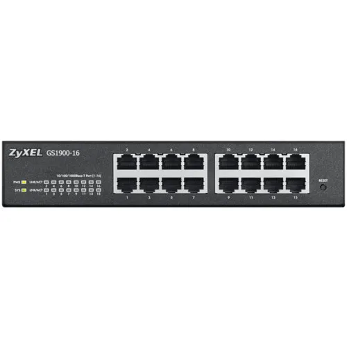 Коммутатор Zyxel GS1900-16 (1000 Base-TX (1000 мбит/с))