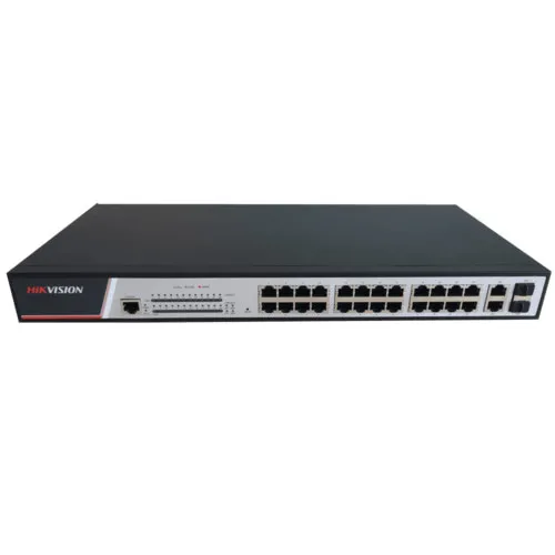 Коммутатор Hikvision DS-3E2326P (100 Base-TX (100 мбит/с), 2 SFP порта)