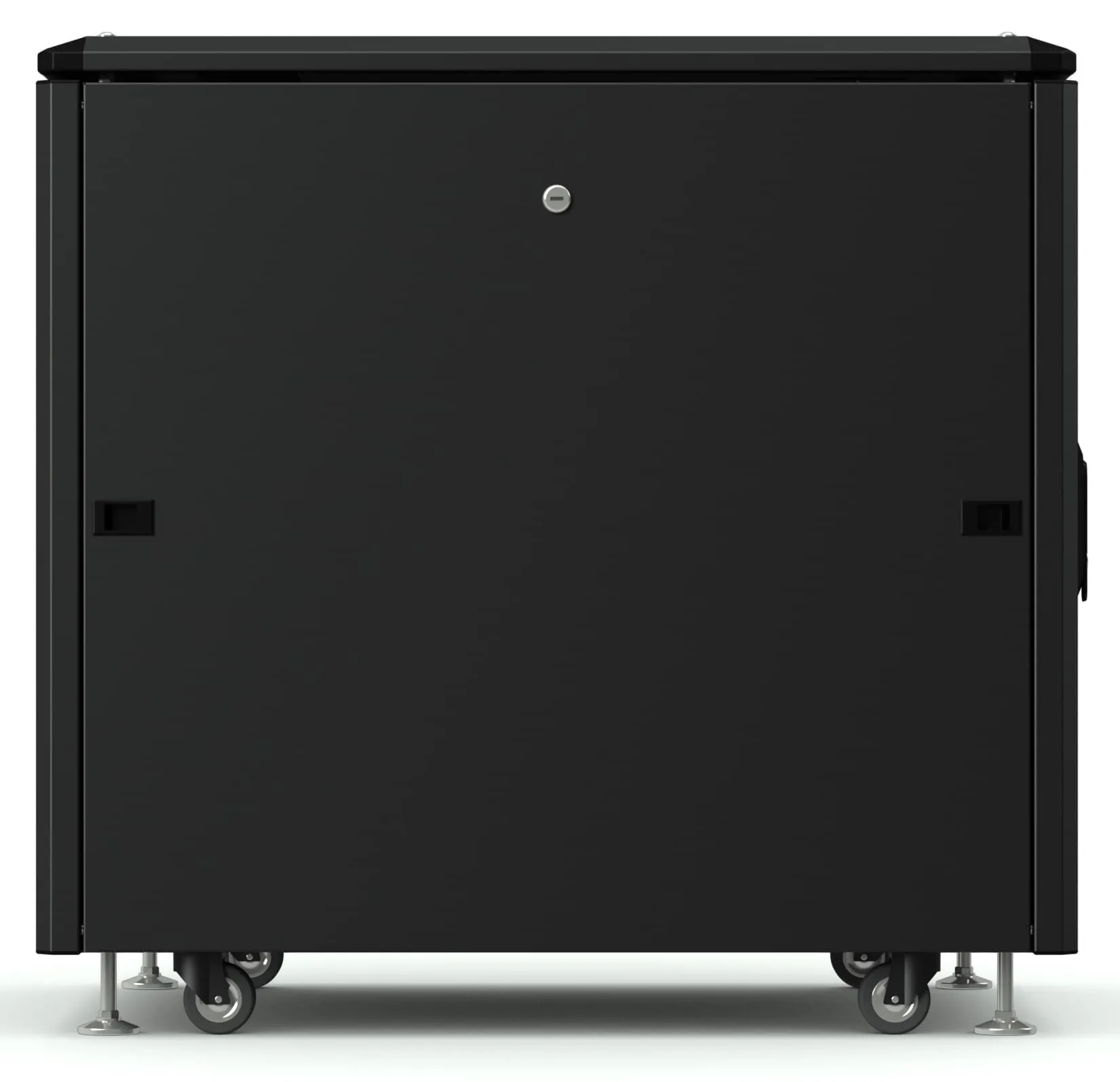 RUSRACK напольный 12U 600х800, черный, перф. дверь RUSRACK напольный 12U 600х800, черный, перф. дверь