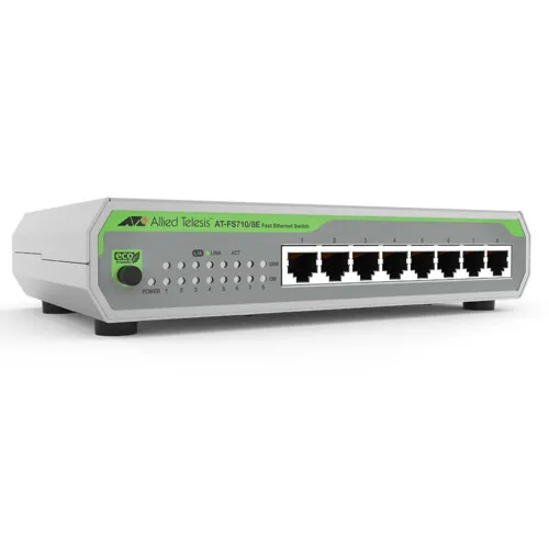 Коммутатор Allied Telesis AT-FS710/8-50 (100 Base-TX (100 мбит/с), Без SFP портов) Коммутатор Allied Telesis AT-FS710/8-50 (100 Base-TX (100 мбит/с), Без SFP портов)