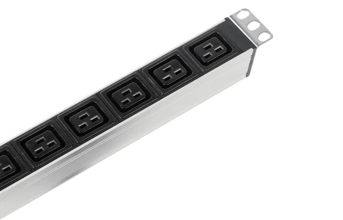 Вертикальный блок розеток Rem-16 с авт. 16А, 10 Schuko, 10 IEC 60320 C19, 16A, алюм.,33-48U,колодка Вертикальный блок розеток Rem-16 с авт. 16А, 10 Schuko, 10 IEC 60320 C19, 16A, алюм.,33-48U,колодка