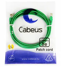 Патч-корд медный Cabeus PC-UTP-RJ45-Cat.5e-2m-GN 19" кабель 5e  зеленый