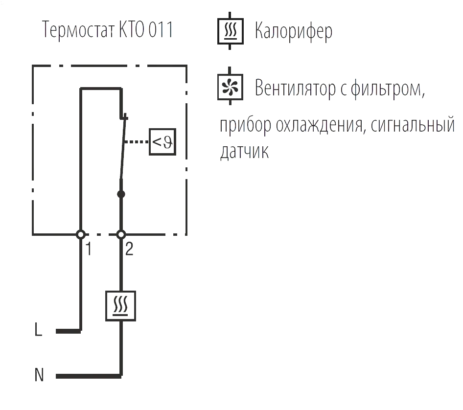 Терморегулятор (термостат) для нагревателя (-10/+50С)