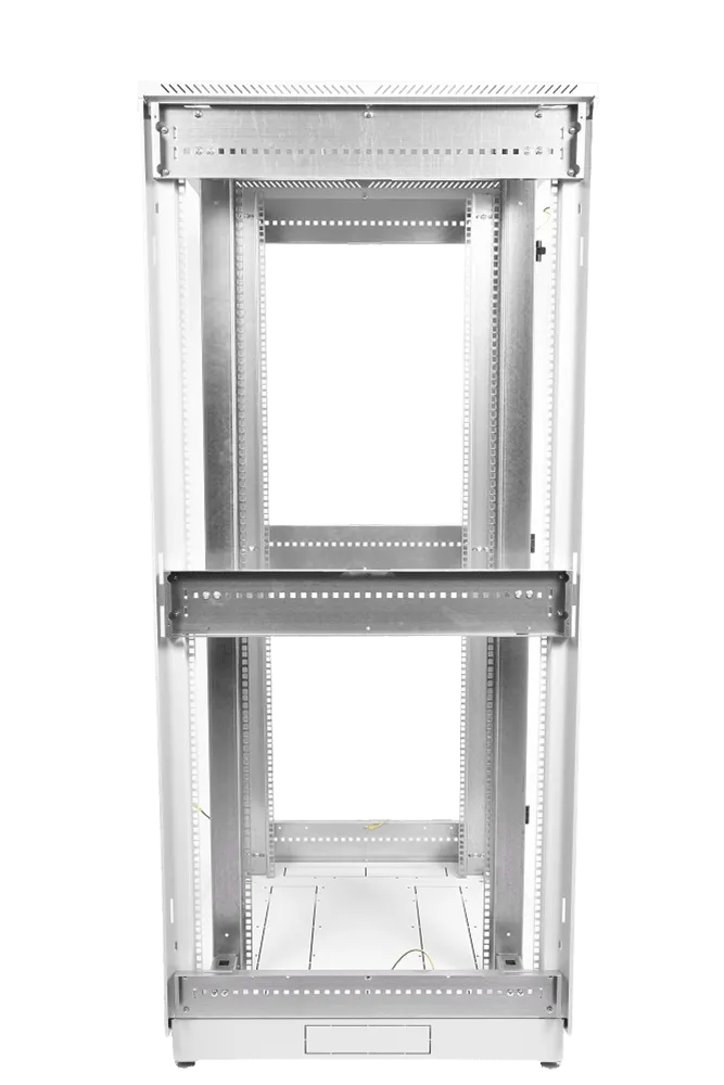 Шкаф телекоммуникационный напольный 47U (800 × 800) дверь стекло, цвет чёрный