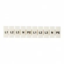 Маркеры для JXB-ST 2,5 с символами "L1, L2, L3, N, PE" (10 шт.) EKF