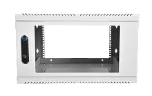 Шкаф телекоммуникационный настенный 6U (600 × 300) дверь стекло