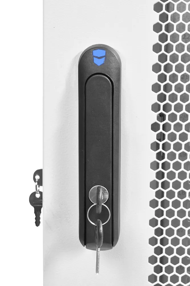 .Шкаф серверный напольный 47U (800 × 1000) дверь перфорированная 2 шт., цвет черный