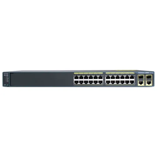 Коммутатор Cisco Catalyst 2960 Plus 24TC-L WS-C2960R+24TC-L (100 Base-TX (100 мбит/с), 2 SFP порта)