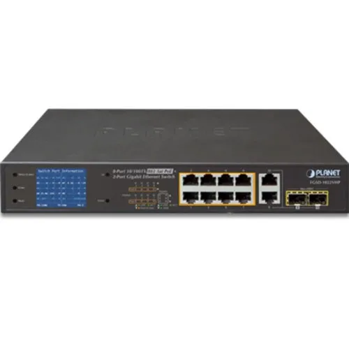 Коммутатор Planet FGSD-1022VHP (100 Base-TX (100 мбит/с), 2 SFP порта)