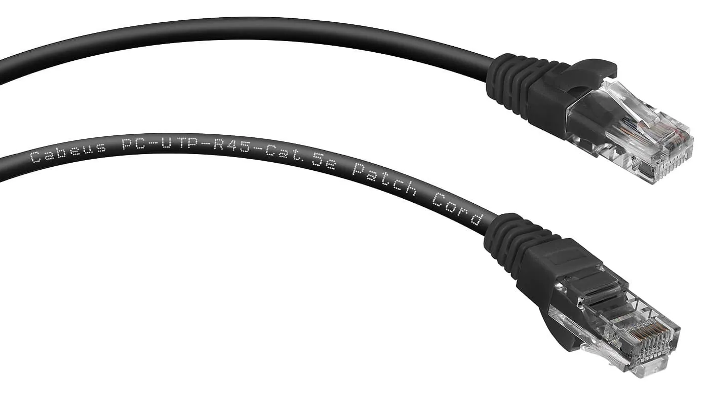 Cabeus PC-UTP-RJ45-Cat.5e-0.3m-BK Cabeus PC-UTP-RJ45-Cat.5e-0.3m-BK