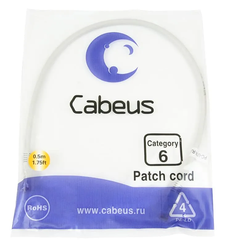 Cabeus PC-UTP-RJ45-Cat.6-0.5m Cabeus PC-UTP-RJ45-Cat.6-0.5m