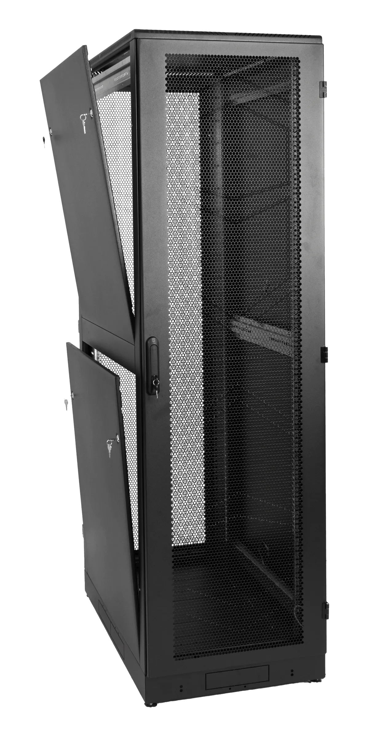Шкаф серверный напольный 42U (600 × 800) дверь перфорированная 2 шт. Шкаф серверный напольный 42U (600 × 800) дверь перфорированная 2 шт.
