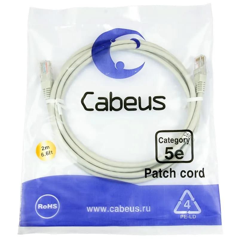 Cabeus PC-UTP-RJ45-Cat.5e-2m Cabeus PC-UTP-RJ45-Cat.5e-2m