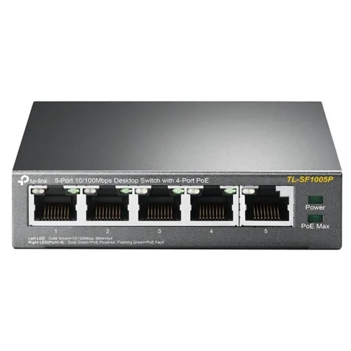 Коммутатор TP-Link TL-SF1005P (100 Base-TX (100 мбит/с), Без SFP портов)